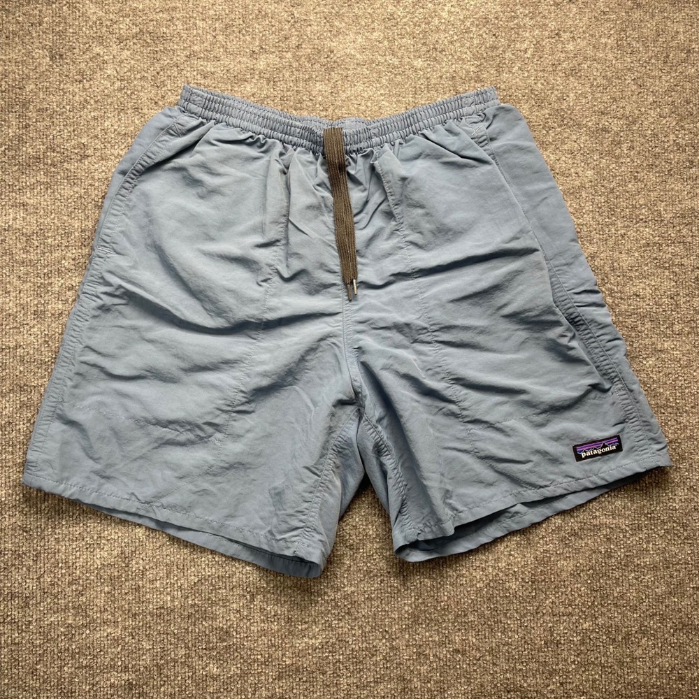 Patagonia Baggies Longs 7 Inch Shorts Mens Medium Blue 58034 PGBE